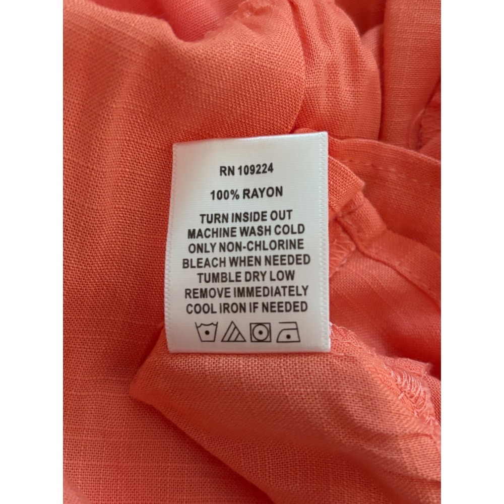 NWT Indigo Soul Peach Tiered Tunic Top Large Boho Lagenlook Longline MSRP $35 - Picture 4 of 6